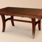 Amish Rectangle Dining Table Solid Wood Modern Casual Furniture Leaves Leg