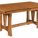 Amish Trestle Dining Table Rectangle Solid Wood Traditional Rustic Furniture