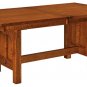 Amish Mission Plank Trestle Dining Table Rectangle Solid Wood Rustic Furniture