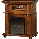 Amish Electric Wine Chiller Cabinet Glass Holder Rack Solid Wood Bar Furniture