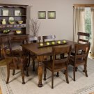 Amish Country Farmhouse Expandable Dining Set Table Chairs Hutch Solid Wood New