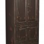 Amish Primitive Kitchen Pie Safe Storage Pantry Cupboard Black Wood Furniture