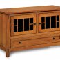 Large Amish Plasma TV Stand Solid Wood LCD LED Console Media Cabinet Storage New