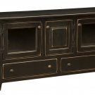Amish Wooden Plasma TV Stand Solid Wood Country Farm LCD Television Black 60"