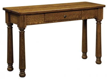 Amish Occasional Table Set Colonial Turned Leg Solid Oak Wood Coffee End Sofa