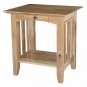 Amish Mission Occasional Table Set Solid Hickory Wood Natural Coffee End Sofa