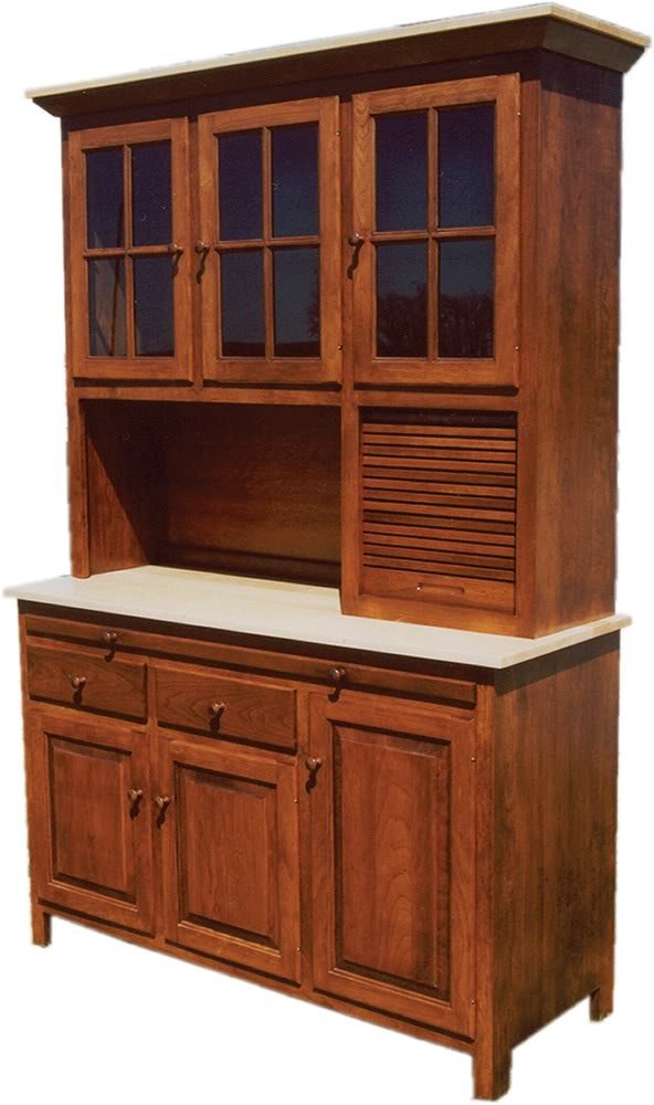 Amish Kitchen Hoosier Hutch Baking Bread Box Solid Wood Country