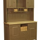 Amish Country Kitchen Hutch Pantry Cabinet Solid Wood