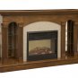 Amish Electric Fireplace Lighted Curio Display Cabinet Traditional Solid Wood