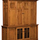 Amish TV Entertainment Center Solid Wood Media Hutch LCD Cabinet Storage New