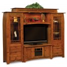 Amish TV Entertainment Center Wall Unit Solid Wood