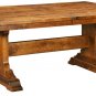 Amish Rustic Trestle Dining Table Sets Solid Wood Farmhouse Planked Country New