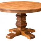 Amish Round Pedestal Dining Table Solid Wood Rustic Expandable 48",54"  New