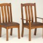Amish Mission Trestle Dining Table Chairs Set Wood Rustic Farmhouse Country New