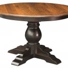 Amish Round Pedestal Dining Table Traditional Kitchen Solid Wood 48" 54" New