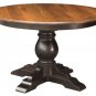 Amish Round Pedestal Dining Table Traditional Kitchen Solid Wood 48" 54" New