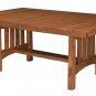 Amish Mission Trestle Dining Table Extendable Solid Wood Rectangle New