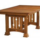 Unique Amish Mission Trestle Dining Table Solid Wood Oak Expanding Rectangle New