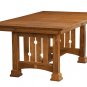 Unique Amish Mission Trestle Dining Table Solid Wood Oak Expanding Rectangle New