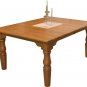 Amish Rectangle Farmhouse Dining Table Extending Rustic Solid Oak Wood New
