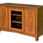 Amish TV Stand Solid Wood 52" Console Cabinet Flat Plasma LCD Media Maple Oak