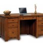 Amish Executive Computer Desk Solid Wood Furniture Office Den File Storage New