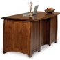 Amish Executive Computer Desk Solid Wood Furniture Office Den File Storage New