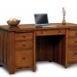 Amish Executive Computer Desk Solid Wood Furniture Office Den File Storage New