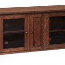 Amish Modern Flat Screen TV Stand Cabinet Solid Wood Glass Doors 60",72"