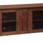 Amish Modern Flat Screen TV Stand Cabinet Solid Wood Glass Doors 60",72"