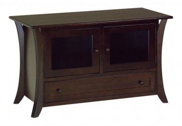 Amish Modern Flat Screen TV Stand Cabinet Solid Wood Doors Drawer 49",60",72"