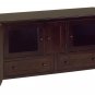 Amish Modern Flat Screen TV Stand Cabinet Solid Wood Doors Drawer 49",60",72"