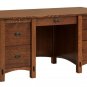 Amish Handcrafted Mission Computer Desk Topper File Office Furniture Solid Wood