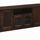 Amish 60" TV Stand Entertainment Media Center Solid Wood Oak Maple New