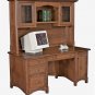 Amish Computer Desk Hutch Home Office Wood Furniture Westlake Traditional