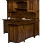 Amish Corner Computer Desk Hutch Home Office Solid Wood Furniture Mission