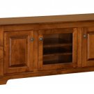 Amish Solid Wood TV Stand 56" Console Cabinet Plasma LCD Media Storage Glass
