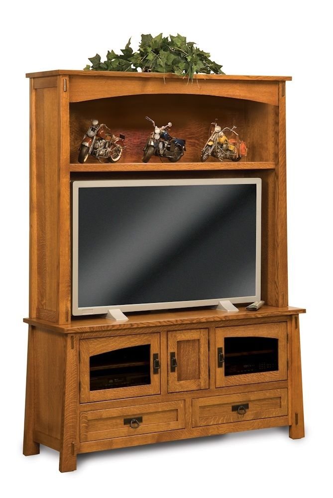 Amish TV Entertainment Center Enclosed Console 60" Solid Wood