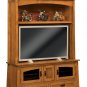 Amish TV Entertainment Center Enclosed Console 60" Solid Wood