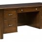 Amish Computer Desk Classic Executive Solid Wood Home Office Furniture File 72"