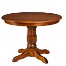 Amish 42" Round Pedestal Dining Table Preston Solid Wood