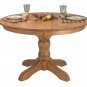 Amish 48" Round Pedestal Dining Table Country Solid Oak Wood McKenzie