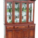 Amish Dining Room Hutch 60" Traditional China Cabinet Solid Wood