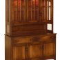 Amish Shaker Hutch China Cabinet 58" Solid Wood