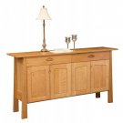 Amish Shaker Sideboard Buffet Server 78" Cameron Solid Cherry Wood