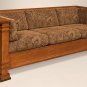 Amish Diamond Arts and Crafts Sofa Couch Upholstered Solid Wood Back Surround