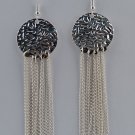 Gold Silver Black Chandelier Drop Pendant Dangling Chain Fringe Threader Earring