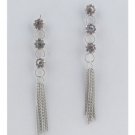 Gold Silver Rhinestone Crystal Chandelier Drop Pendant Dangling Fringe Earring