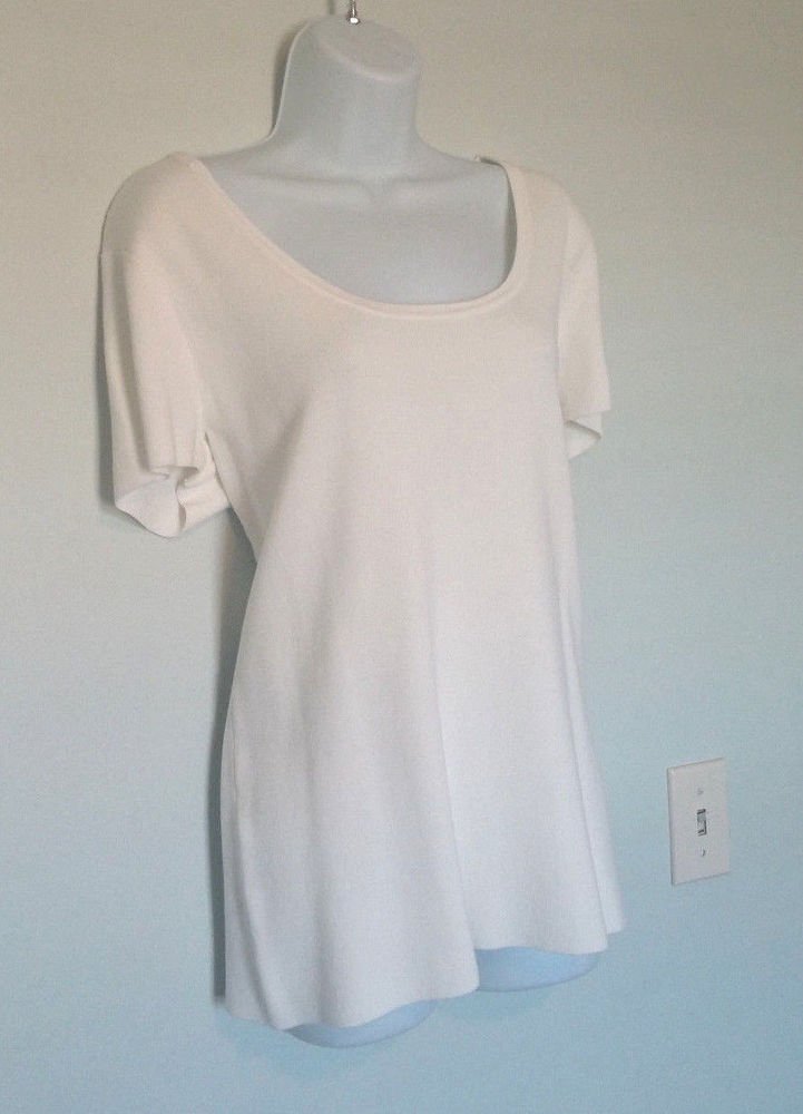 LIZ CLAIBORNE IVORY KNIT TOP CARDIGAN SWEATER SHORT SLEEVE 1X PLUS SIZE