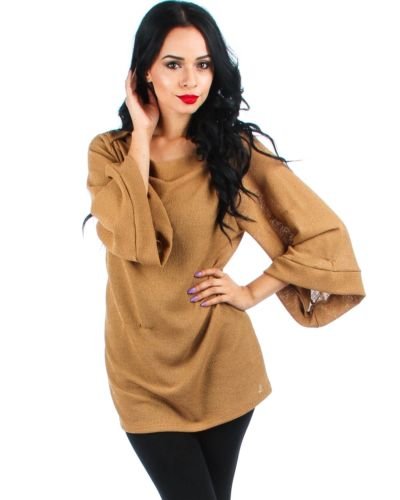 PLUS SIZE LONG BELL SLEEVE KNIT SWEATER CARDIGAN TUNIC TOP 1X 2X 3X